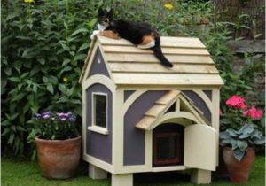 Plans for Cat House Outdoor Cat House Plans Cat Stuff Pinterest