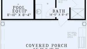 Pool House Floor Plans with Bathroom Poolhouse Plans 1495 Poolhouse Plan with Bathroom