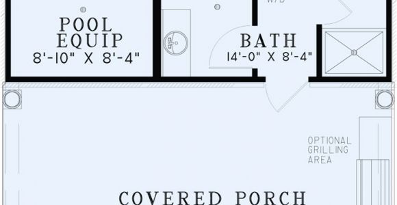 Pool House Floor Plans with Bathroom Poolhouse Plans 1495 Poolhouse Plan with Bathroom