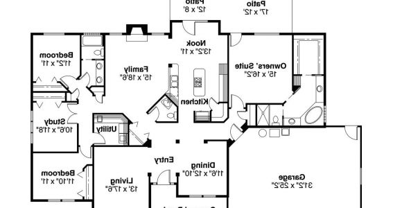 Ranch Homes Floor Plans Ranch House Plans Pleasanton 30 545 associated Designs