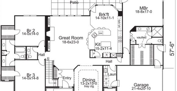 Ranch House Plans with Jack and Jill Bathroom 3 Bedroom 2 Bath Ranch House Plan Alp 09gb Allplans Com