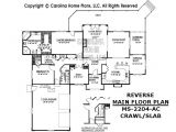 Reverse Ranch House Plans Midsize Contemporary Ranch Style Home Plan Ms 2144 Ac Sq