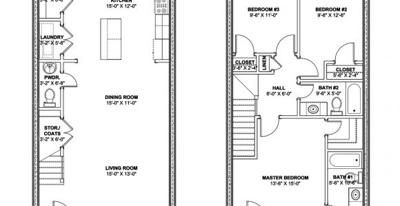 Row Housing Plans Rowhouse Plans Find House Plans