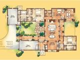 Santa Fe Style Home Plans Adobe Style Home with Courtyard Santa Fe Style Meets