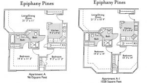 Senior Housing Floor Plans Epiphany Senior Living Floor Plans