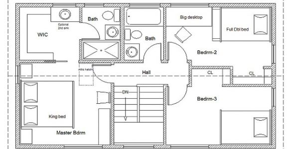 Simple Home Plans Free 2 Bedroom House Simple Plan Simple House Floor Plan