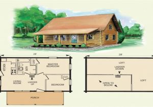 Small Log Homes Floor Plans Tiny Log Cabin Plans with Loft