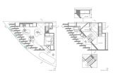 Triangular House Floor Plans Triangular House with One Room and Mezzanines