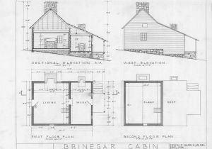 Two Floor House Plans and Elevation Cross Section West Elevation and Floor Plans Brinegar