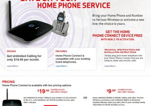 Verizon Wireless Home Plans Verizon Wireless Expands Its Home Phone Connect Service